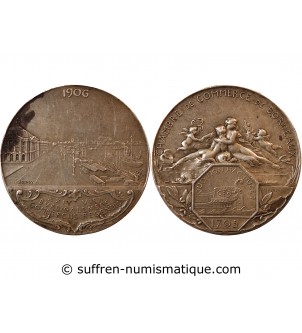 BORDEAUX, CHAMBRE DE COMMERCE – JETON ARGENT 1906