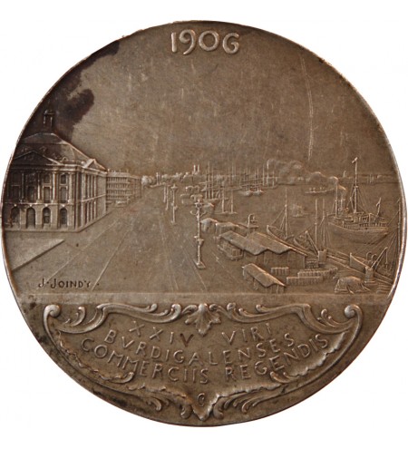 BORDEAUX, CHAMBRE DE COMMERCE – JETON ARGENT 1906