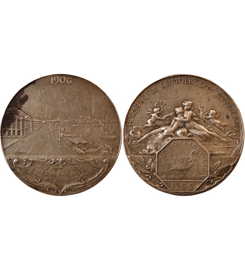 BORDEAUX, CHAMBRE DE COMMERCE – JETON ARGENT 1906