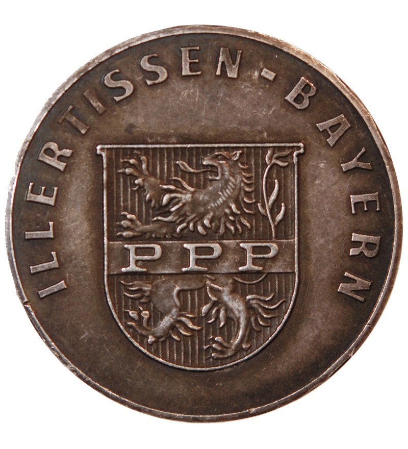 MEDAILLE DE JUMELAGE ARGENT - CARNAC EN BRETAGNE / ILLERTISSEN EN BAVIERE