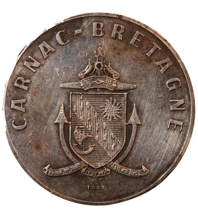 MEDAILLE DE JUMELAGE ARGENT - CARNAC EN BRETAGNE / ILLERTISSEN EN BAVIERE