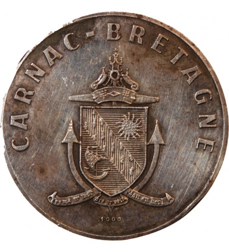 MEDAILLE DE JUMELAGE ARGENT - CARNAC EN BRETAGNE / ILLERTISSEN EN BAVIERE