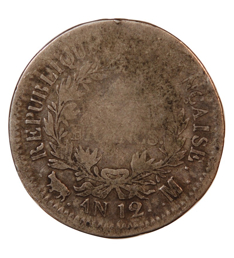 NAPOLEON Ier - 2 FRANCS AN 12 M TOULOUSE "calendrier révolutionnaire"