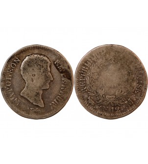 NAPOLEON Ier - 2 FRANCS AN 12 M TOULOUSE "calendrier révolutionnaire" 2