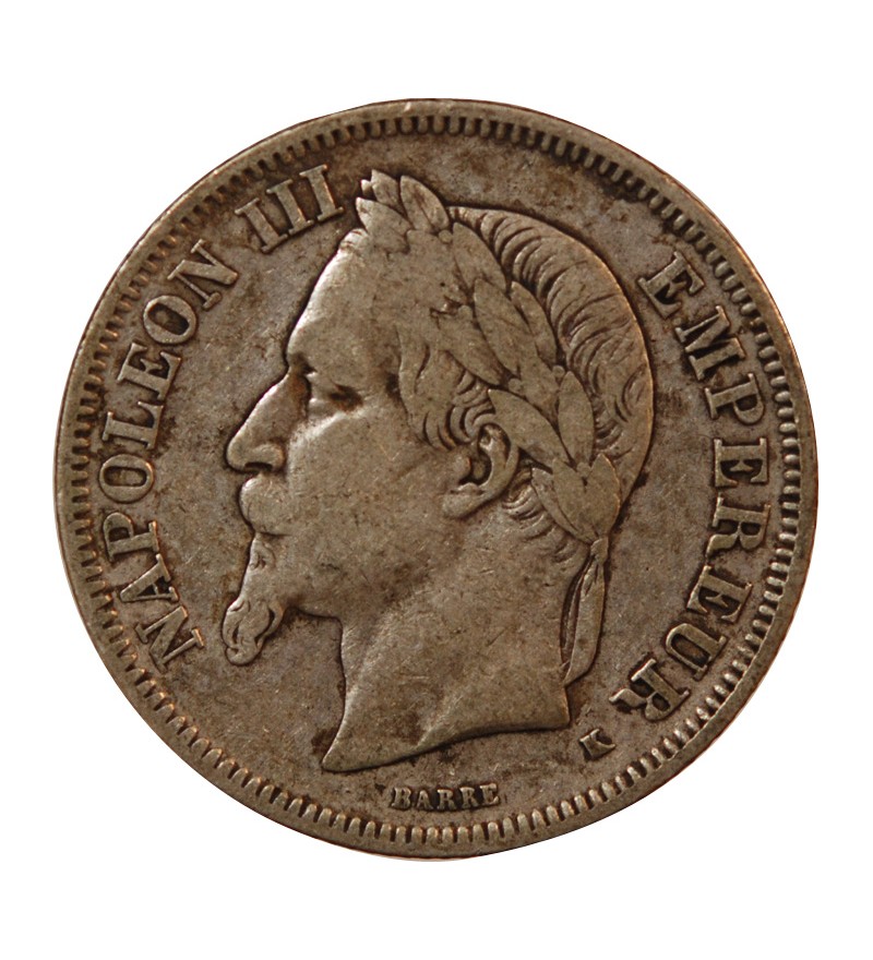 NAPOLEON III - 2 FRANCS ARGENT 1866 K BORDEAUX
