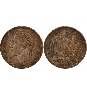 NAPOLEON III - 2 FRANCS ARGENT 1869 A PARIS 2