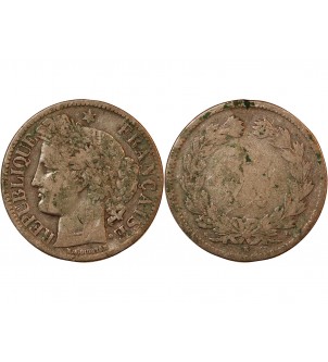 CERES - 2 FRANCS 1870 K BORDEAUX - Sans Légende - Variété Ancre 2