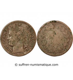 CERES - 2 FRANCS 1870 K BORDEAUX - Sans Légende - Variété Ancre