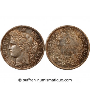 CERES - 2 FRANCS 1887 A PARIS - Avec Légende