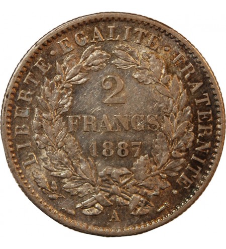 CERES - 2 FRANCS 1887 A PARIS - Avec Légende