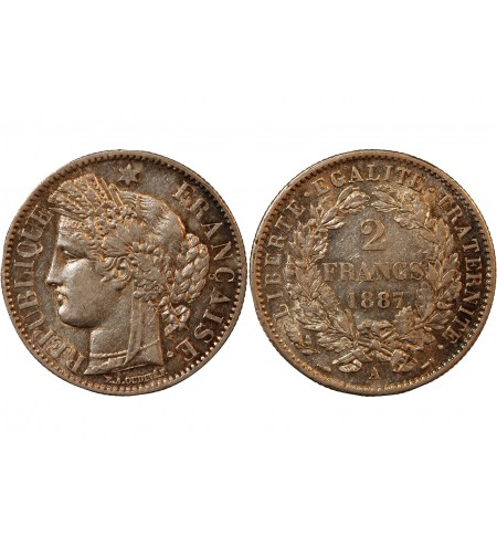 CERES - 2 FRANCS 1887 A PARIS - Avec Légende