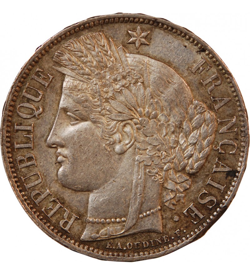 CERES - 5 FRANCS ARGENT 1870 A PARIS "Avec Légende"﻿