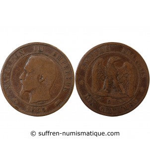 NAPOLEON III - 10 CENTIMES 1855 D LYON - Variété Ancre