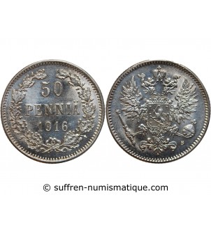 FINLANDE - 50 PENNIA 1916 HELSINKI