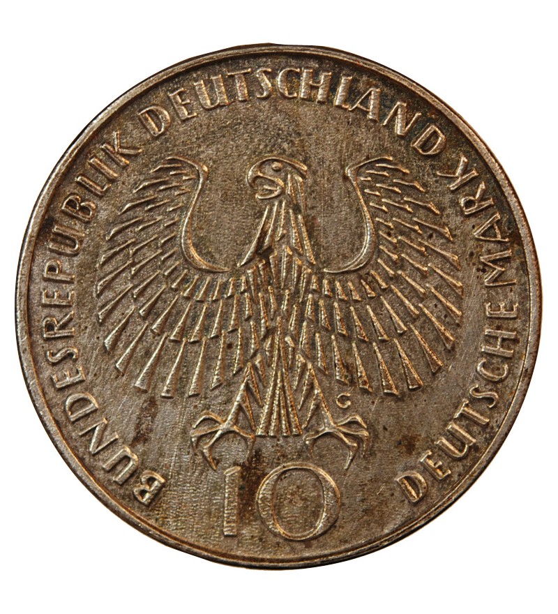 ALLEMAGNE, JO de Munich - 10 MARK ARGENT 1972 G KARLSRUHE