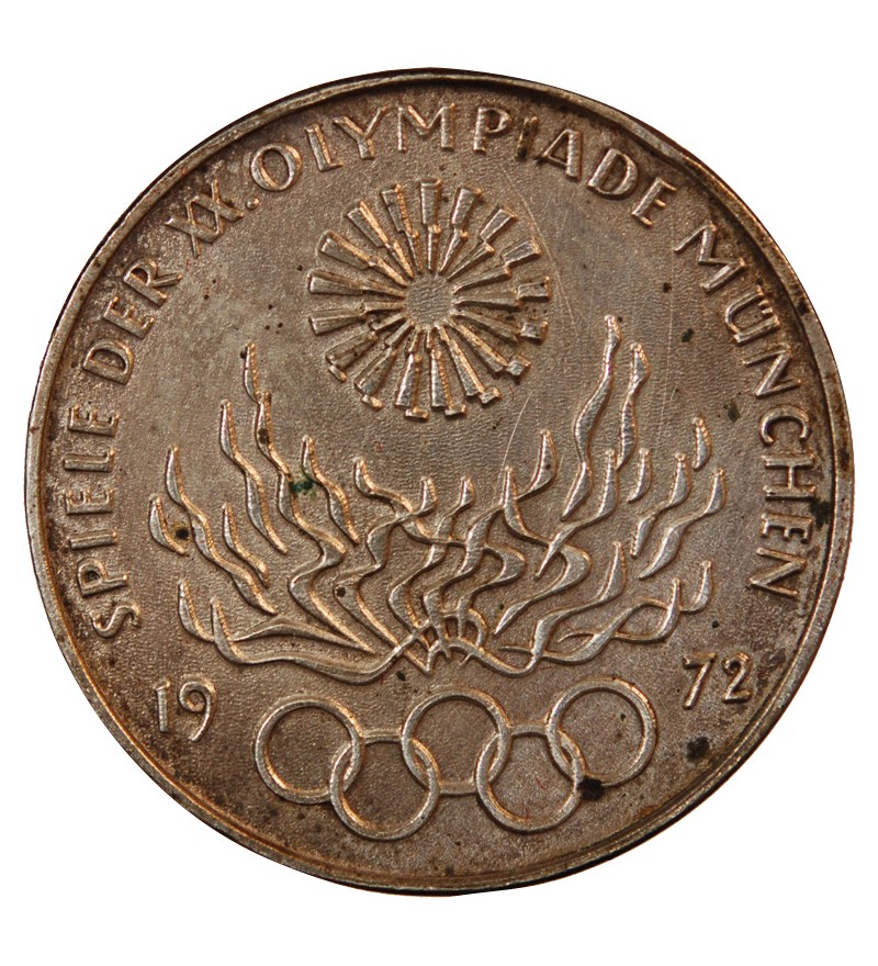 ALLEMAGNE, JO de Munich - 10 MARK ARGENT 1972 G KARLSRUHE