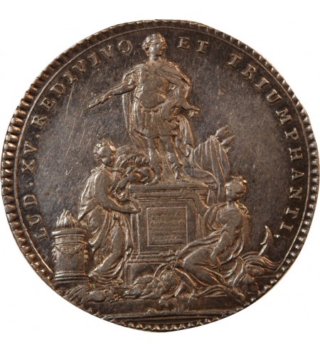 ETATS DE BRETAGNE, LOUIS XV – JETON ARGENT 1754 RENNES