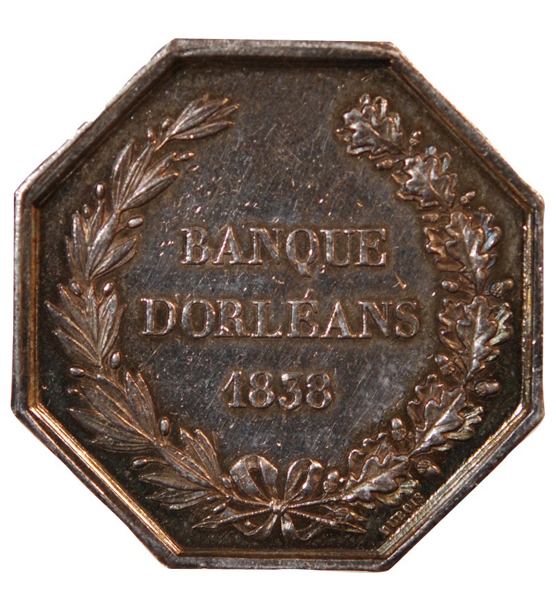BANQUE D'ORLEANS, LOUIS-PHILIPPE - JETON ARGENT poinçon Main (1845-1860)