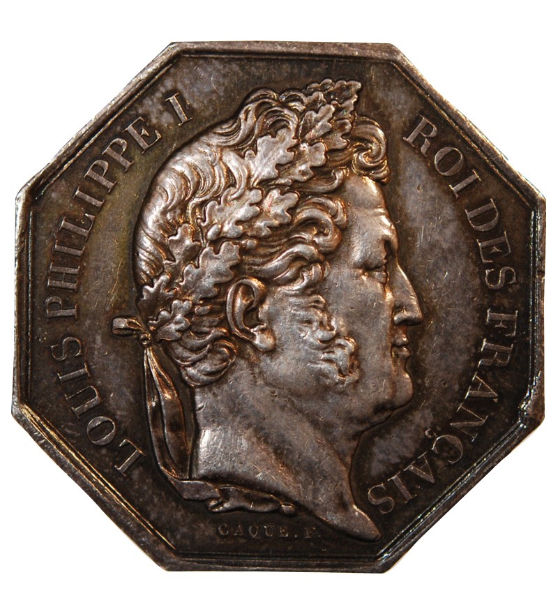 BANQUE D'ORLEANS, LOUIS-PHILIPPE - JETON ARGENT poinçon Main (1845-1860)