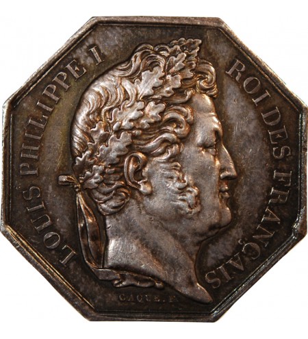 BANQUE D'ORLEANS, LOUIS-PHILIPPE - JETON ARGENT poinçon Main (1845-1860)
