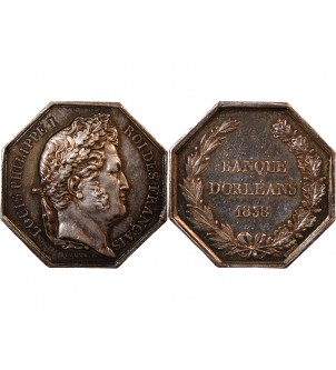BANQUE D'ORLEANS, LOUIS-PHILIPPE - JETON ARGENT poinçon Main (1845-1860) 2