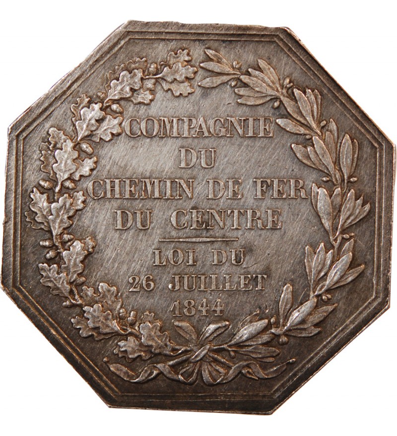 CHEMIN DE FER DU CENTRE - JETON ARGENT - Poinçon Main (1845-1860)