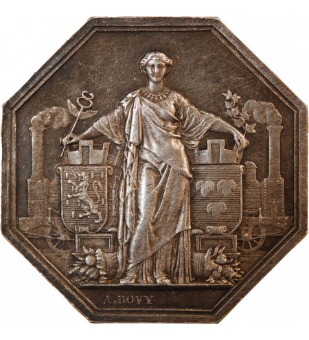 CHEMIN DE FER DU CENTRE - JETON ARGENT - Poinçon Main (1845-1860)