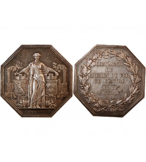 CHEMIN DE FER DU CENTRE - JETON ARGENT - Poinçon Main (1845-1860) 2