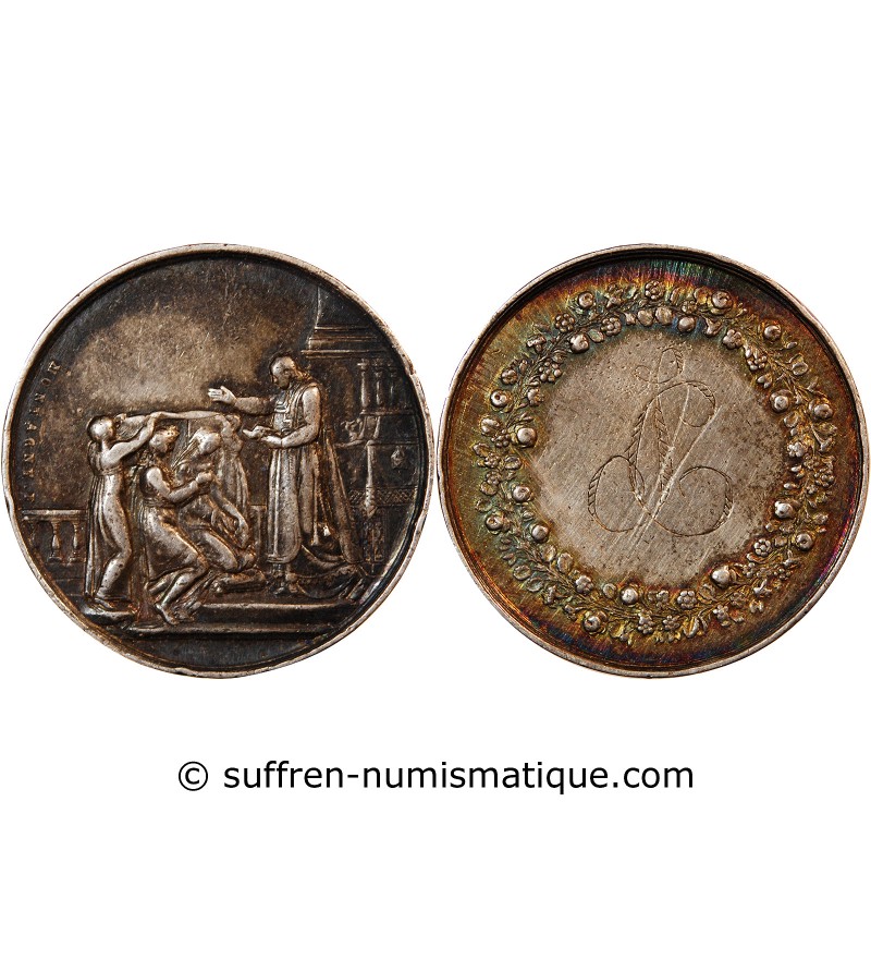 MARIAGE, PRÊTRE BENISSANT - JETON ARGENT poinçon Lampe (1832-1841)