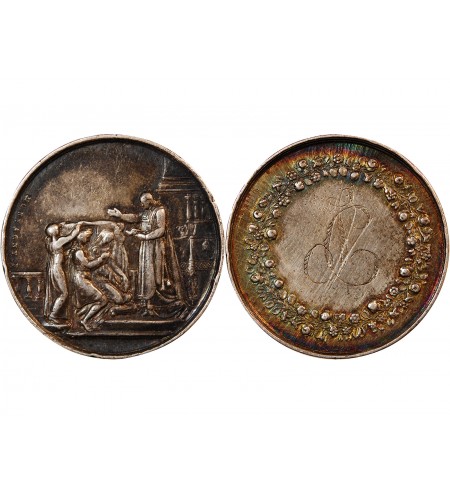 MARIAGE, PRÊTRE BENISSANT - JETON ARGENT poinçon Lampe (1832-1841)