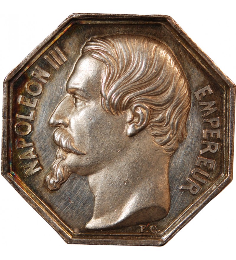 CAISSE D'EPARGNE D'ORLEANS, NAPOLEON III - JETON ARGENT poinçon Main (1845-1860)