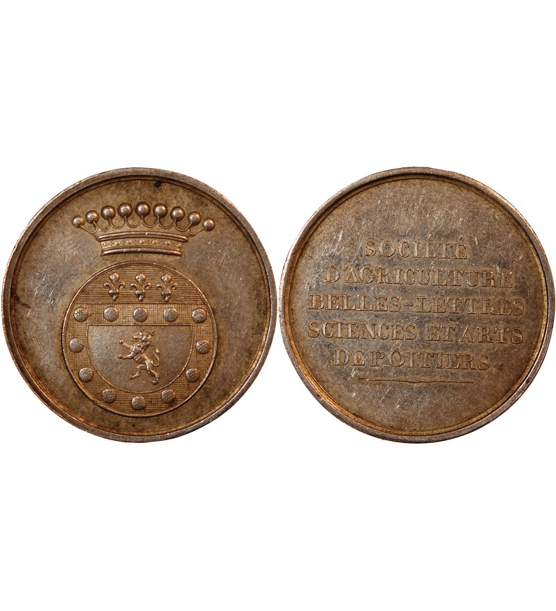 SOCIETE DES BELLES LETTRES DE POITIERS - JETON ARGENT sans poinçon