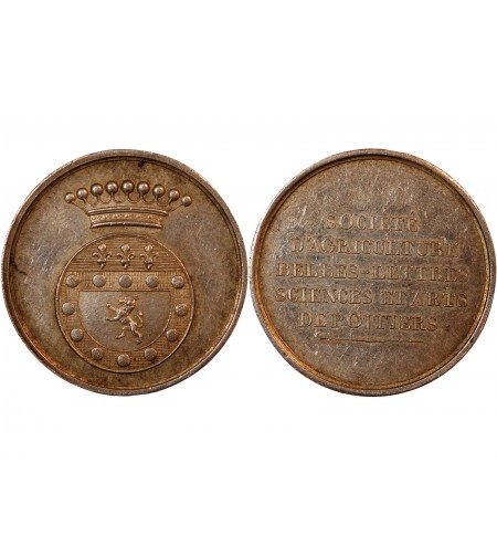 SOCIETE DES BELLES LETTRES DE POITIERS - JETON ARGENT sans poinçon