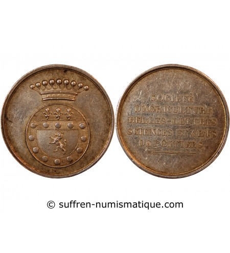 SOCIETE DES BELLES LETTRES DE POITIERS - JETON ARGENT sans poinçon