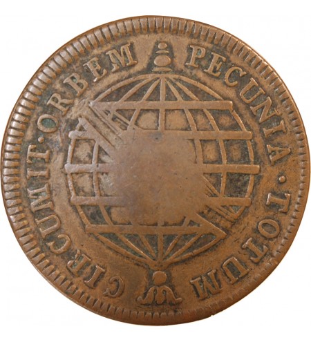 BRESIL, MARIA I - 80 REIS CONTREMARQUE SUR 40 REIS 1790