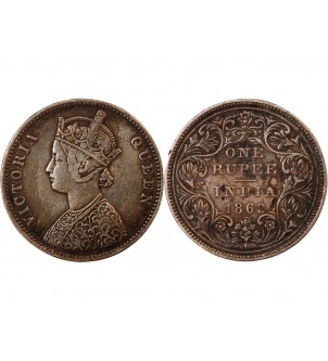 INDE, VICTORIA - RUPEE ARGENT 1862 B BOMBAY 2