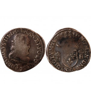 HENRI III - TESTON ARGENT 1575 T NANTES 2