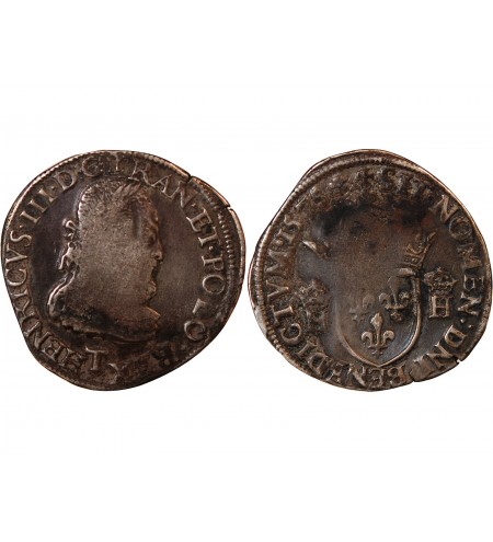 HENRI III - TESTON ARGENT 1575 T NANTES