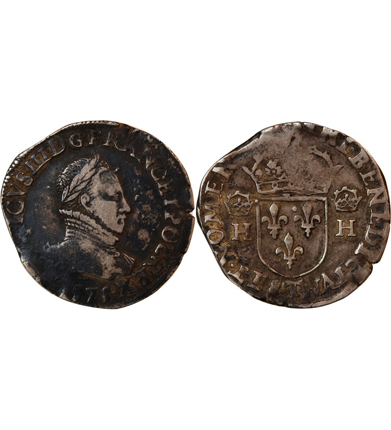 HENRI III - TESTON ARGENT 1575 T NANTES