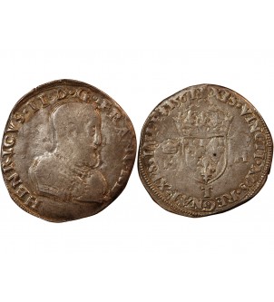 CHARLES IX, AU NOM D'HENRI II ﻿- TESTON DU DAUPHINE 1561 Z GRENOBLE﻿ 2