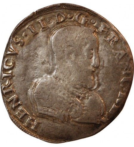 CHARLES IX, AU NOM D'HENRI II ﻿- TESTON DU DAUPHINE 1561 Z GRENOBLE﻿