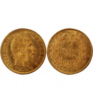 NAPOLEON III - 5 FRANCS OR 1856 A PARIS 2