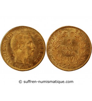 NAPOLEON III - 5 FRANCS OR 1856 A PARIS