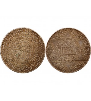 MAROC, ABD AL-HAZIZ - 10 DIRHAMS ARGENT 1321 (1903) 2