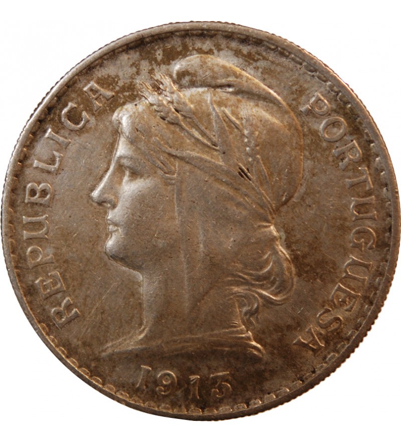PORTUGAL - 50 CENTAVOS ARGENT 1913