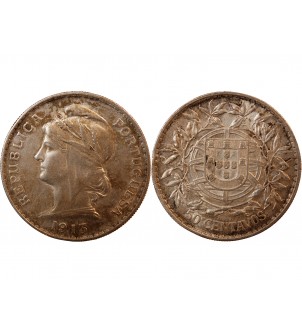 PORTUGAL - 50 CENTAVOS ARGENT 1913 2