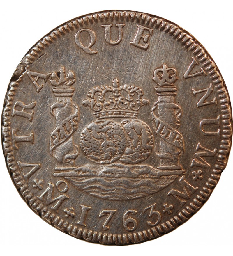 MEXIQUE, CHARLES III - 2 REALES ARGENT 1763 Mo
