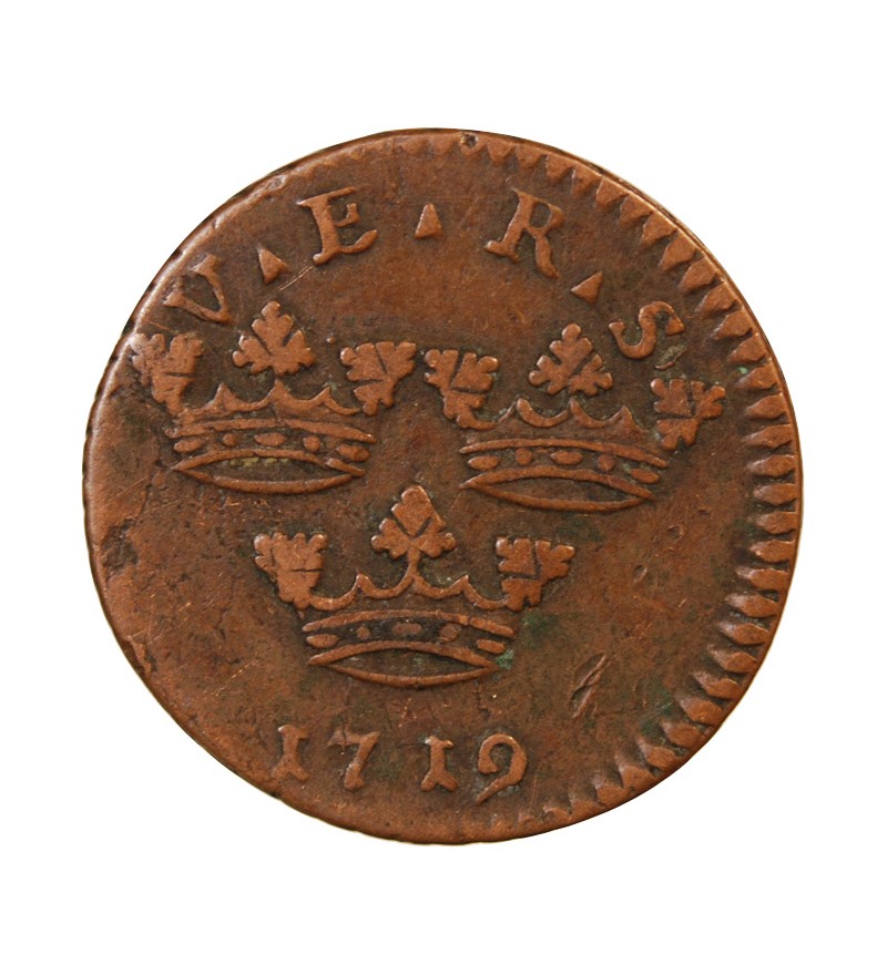 SUÈDE, ULRIKA ELEONORA - 1 ÖRE 1719