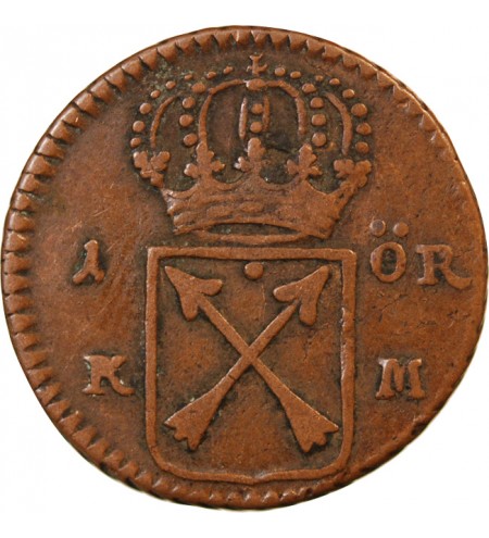 SUÈDE, ULRIKA ELEONORA - 1 ÖRE 1719