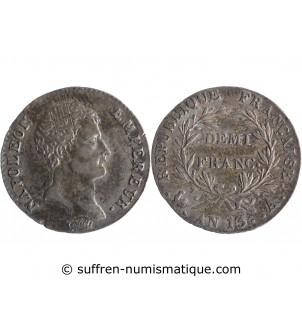 France Napoléon I - 1/2 Franc Argent - An 13 A Paris